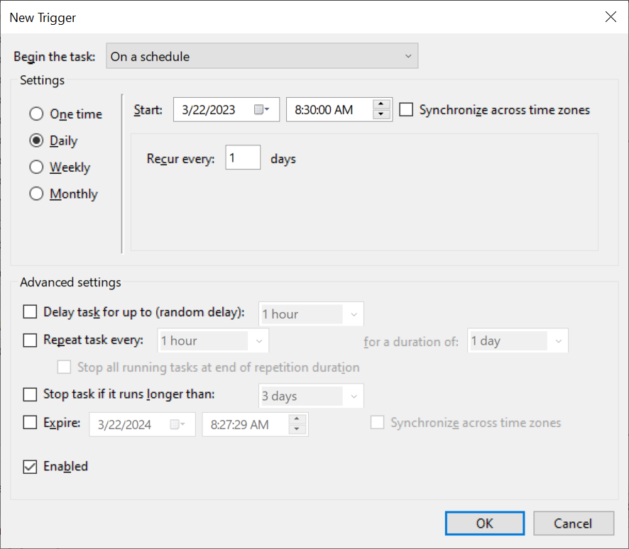 Windows Task Scheduler – BridgeWorks Help Center